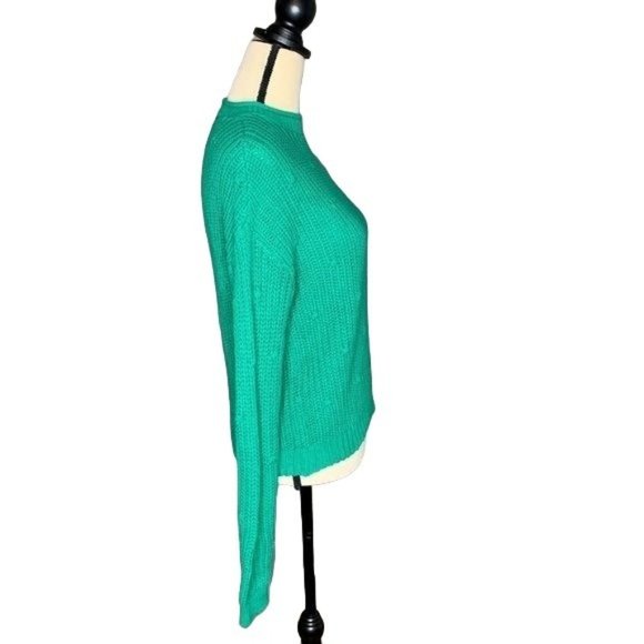 Abound Green Ribbed Knit Dolman Sweater Women's Size XXS - Picture 2 of 5